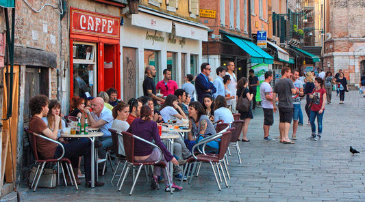 Italian coffee bars are the center of piazza life in Italy.
